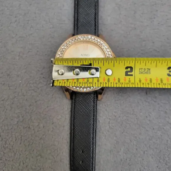XOXO Analog Watch Rose Gold Crystal Bezel Interchangeable Bands 7PC - Picture 3 of 10